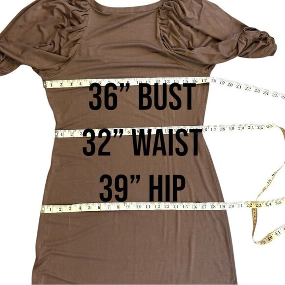 Banana Republic Brown Mini Dress Sz M - Picture 8 of 12